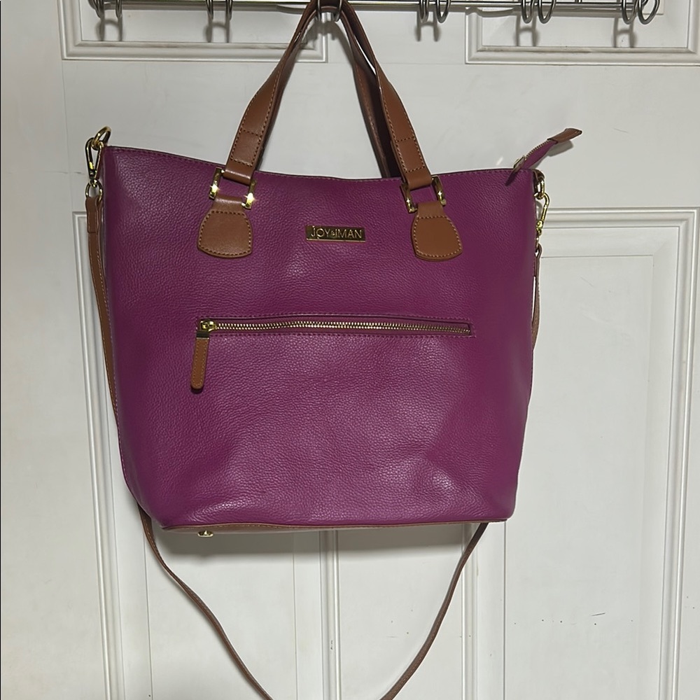 JOY&IMAN Alexandria Leather Tote and Crossbody